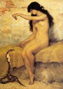 Paul Desire Trouillebert The Nude Snake Charmer Spain oil painting artist